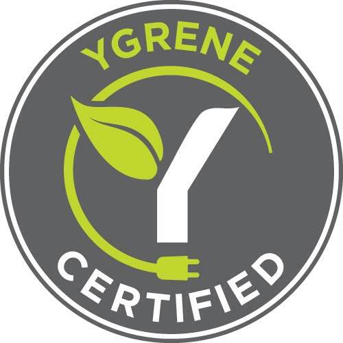 Ygrene Certified logo featuring a green leaf and plug design, representing energy efficiency and financing options for home improvements.
