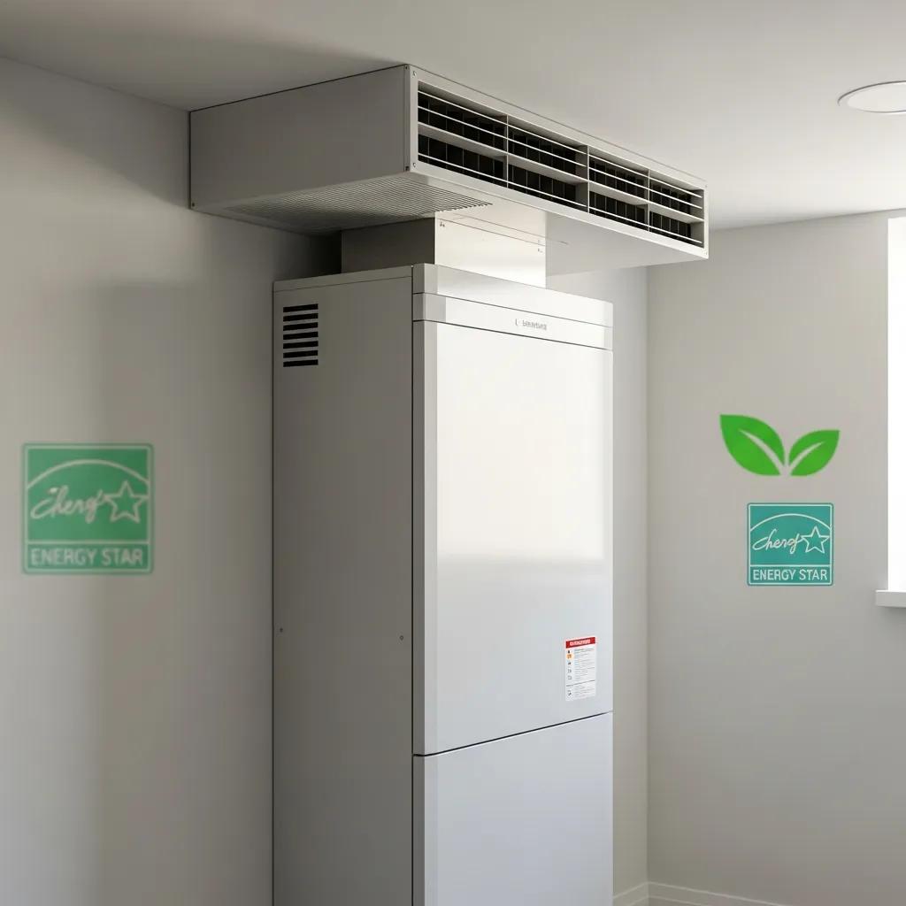 Energy-efficient HVAC system installed in a modern home setting